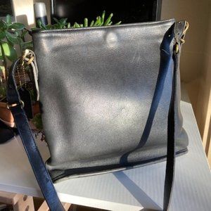 Vintage Coach 9806 Leather Slim Bucket Bag Black